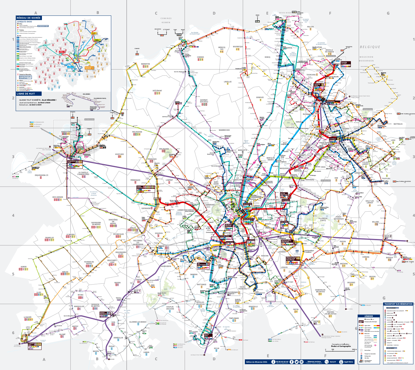 Carte des transports de Lille